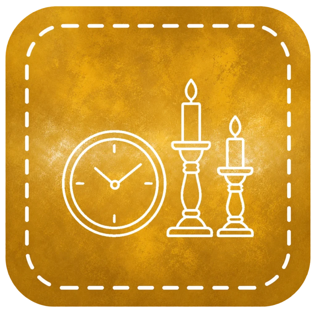 ساعت و شمعدان