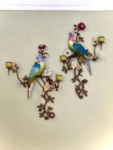 شمعدان دیوارکوب طوطی