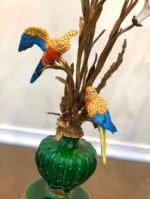 ست شمعدان و میوه‌خوری آنتیک برنزی - تصویر 2
